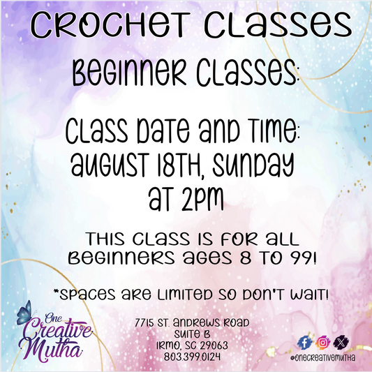 Crochet Class | August 18th Sunday @ 2pm